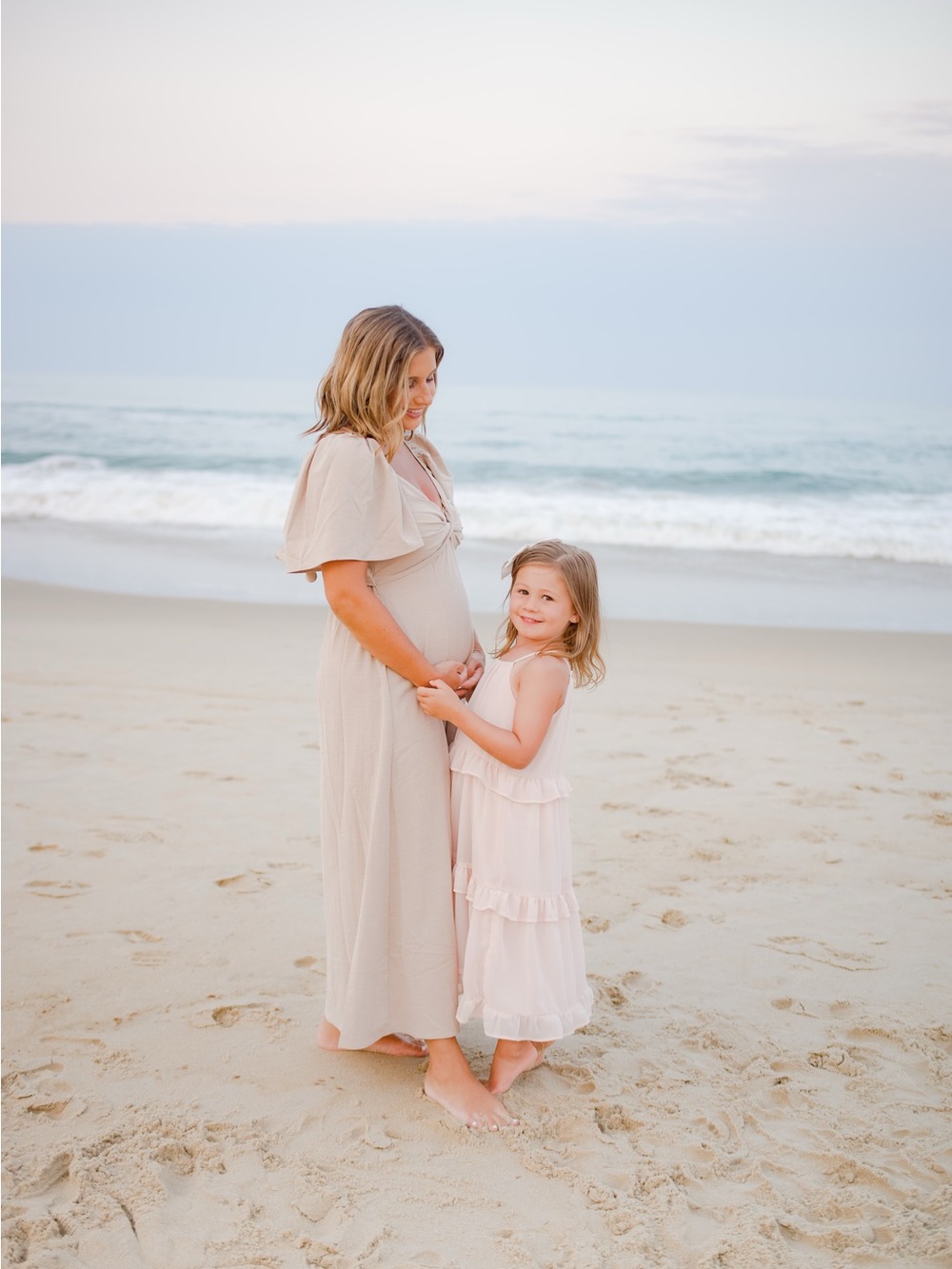 Baltic Born Taupe Maxi Dress with Flutter Sleeves
